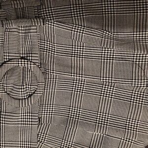 New- Zara TRF collection Plaid Pants with Belt